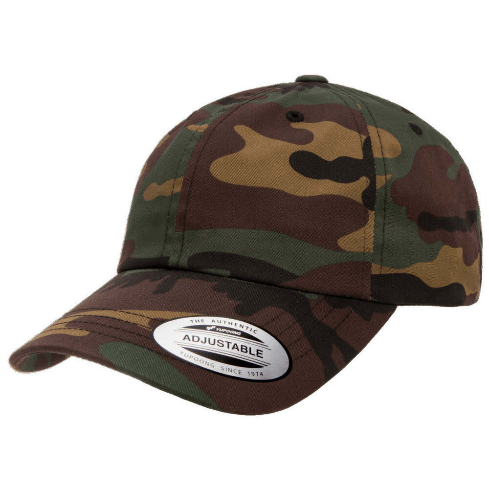 6245CM Adjustable Cotton Twill Dad Hat-Green Camo