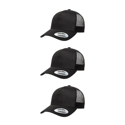 YP Classics 6506 Structured 5-Panel Mesh Back Retro Trucker Cap with Adjustable Snapback Closure