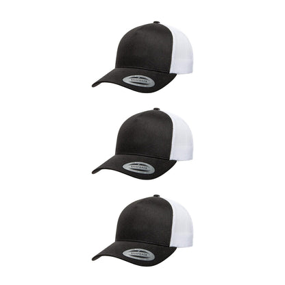 YP Classics 6506 Structured 5-Panel Mesh Back Retro Trucker Cap with Adjustable Snapback Closure