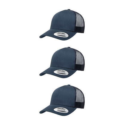 YP Classics 6506 Structured 5-Panel Mesh Back Retro Trucker Cap with Adjustable Snapback Closure