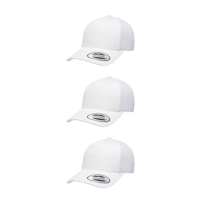 YP Classics 6506 Structured 5-Panel Mesh Back Retro Trucker Cap with Adjustable Snapback Closure