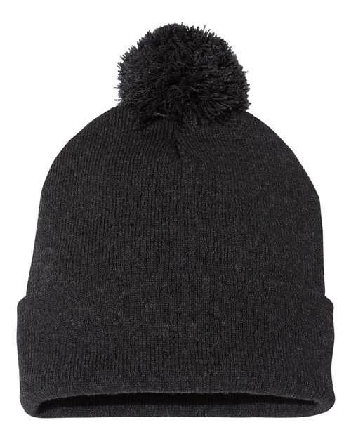 Sportsman 12" Pom-Pom Cuffed Beanie