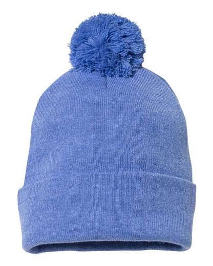 Sportsman 12" Pom-Pom Cuffed Beanie