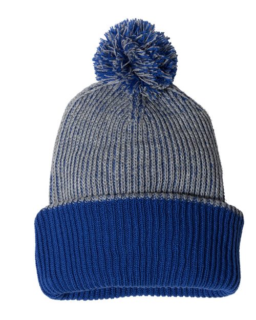 Sportsman 12" Speckled Pom-Pom Cuffed Beanie