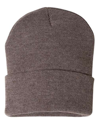 Sportsman 12" Solid Cuffed Beanie - SP12