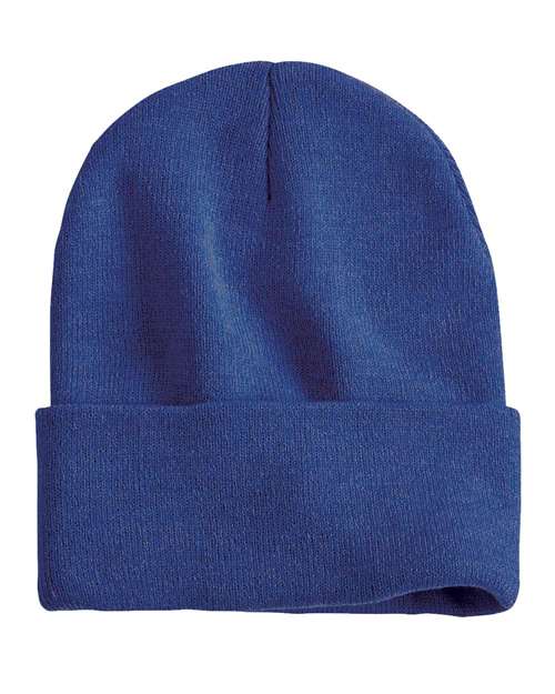 Sportsman 12" Solid Cuffed Beanie - SP12