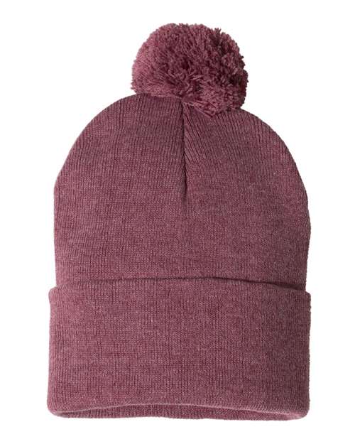 Sportsman 12" Pom-Pom Cuffed Beanie