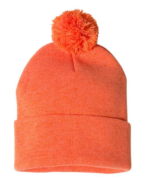 Sportsman 12" Pom-Pom Cuffed Beanie