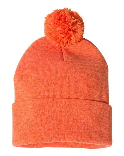 Sportsman 12" Pom-Pom Cuffed Beanie