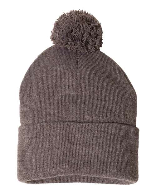 Sportsman 12" Pom-Pom Cuffed Beanie