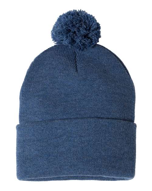 Sportsman 12" Pom-Pom Cuffed Beanie