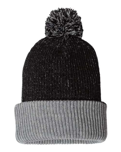 Sportsman 12" Speckled Pom-Pom Cuffed Beanie