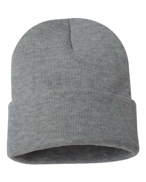 Sportsman 12" Solid Cuffed Beanie - SP12