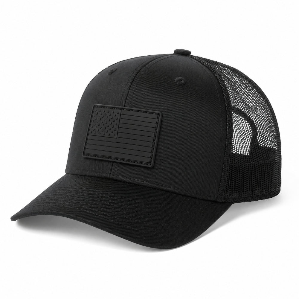 Fierce Headwear 901 Series 6 Panel American Flag Rubber Patch Hat Additional Image-5
