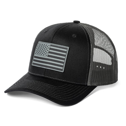 Fierce Headwear 901 Series 6 Panel American Flag Rubber Patch Hat 
