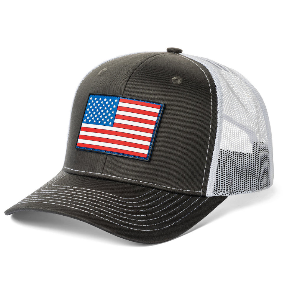 Fierce Headwear 901 Series 6 Panel American Flag Rubber Patch Hat Additional Image-1
