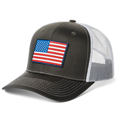 Fierce Headwear 901 Series 6 Panel American Flag Rubber Patch Hat Additional Image-1