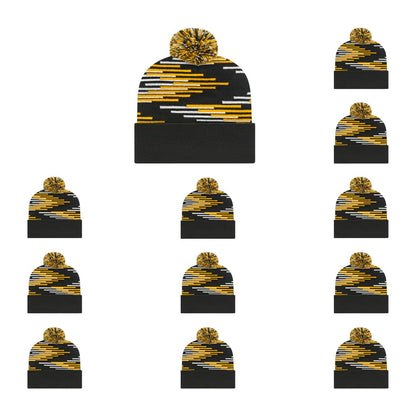 Cap America RKB12 Bar Knit Cap with Cuff