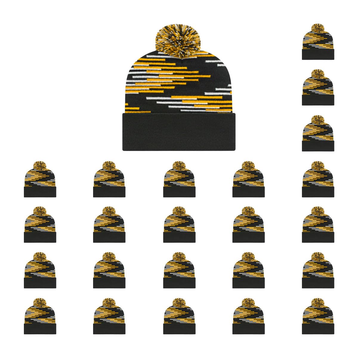 Cap America RKB12 Bar Knit Cap with Cuff