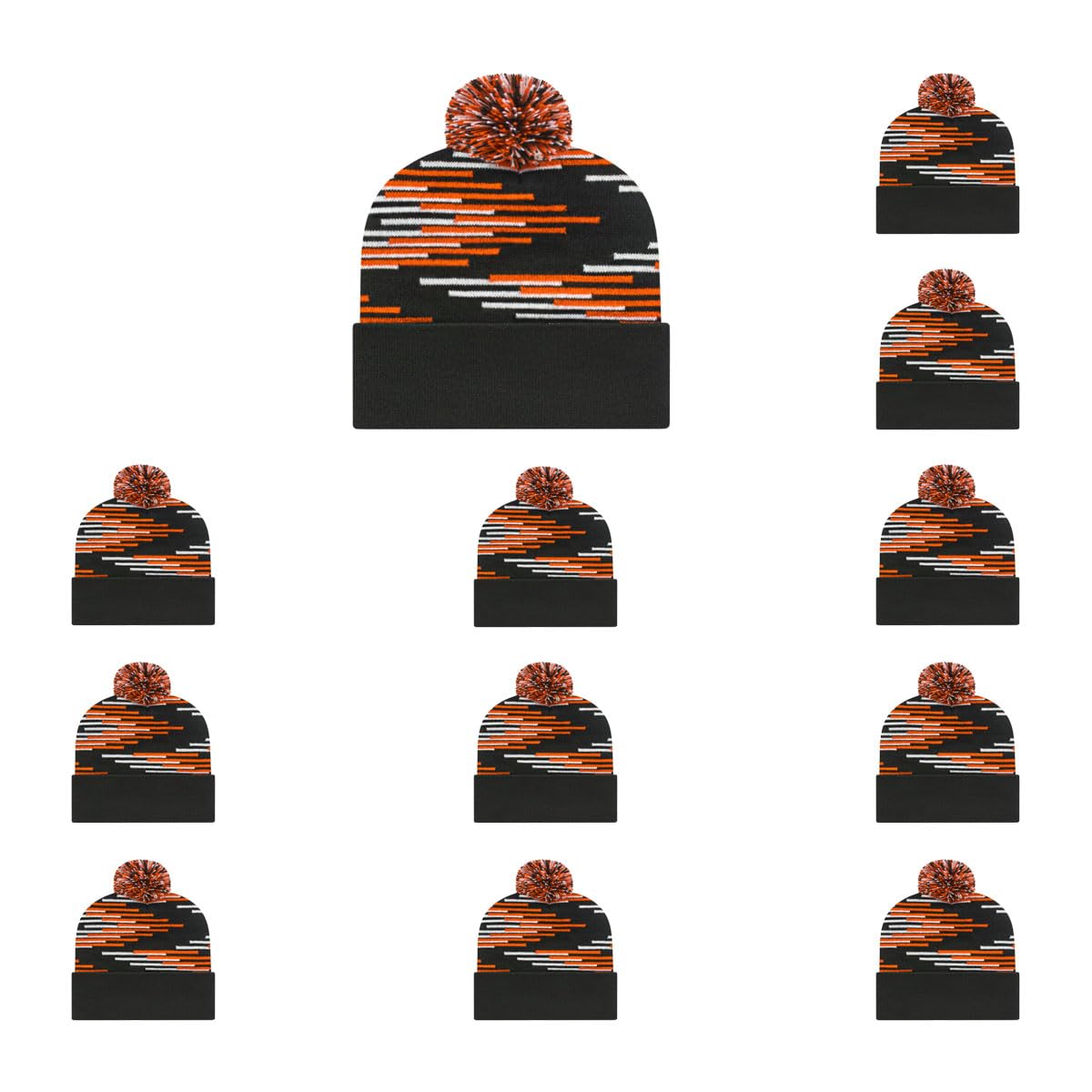 Cap America RKB12 Bar Knit Cap with Cuff