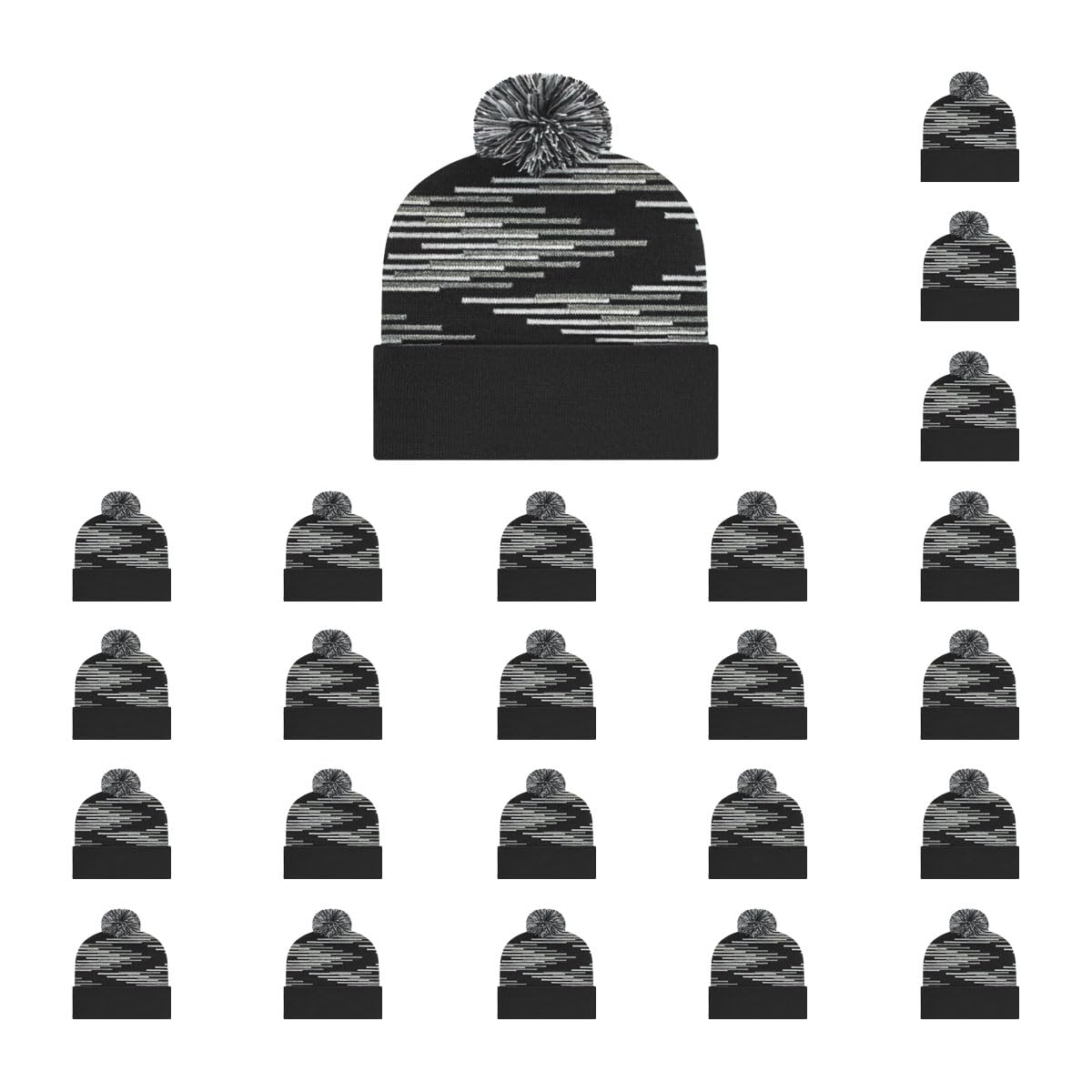 Cap America RKB12 Bar Knit Cap with Cuff