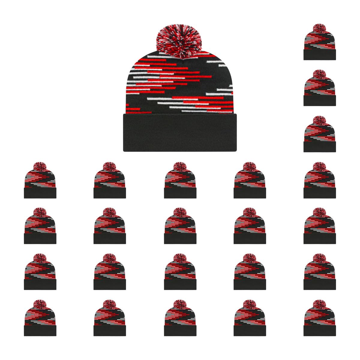 Cap America RKB12 Bar Knit Cap with Cuff