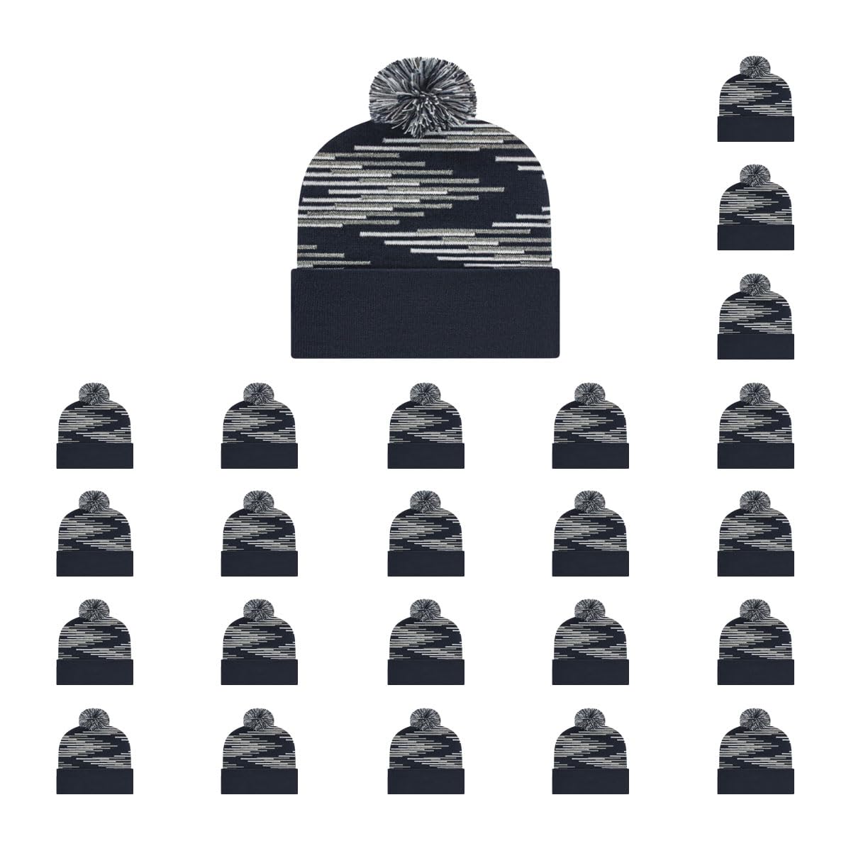 Cap America RKB12 Bar Knit Cap with Cuff