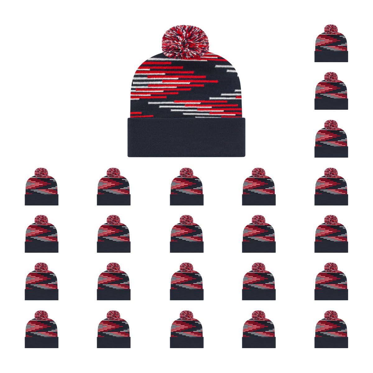 Cap America RKB12 Bar Knit Cap with Cuff