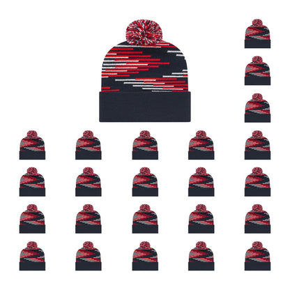 Cap America RKB12 Bar Knit Cap with Cuff