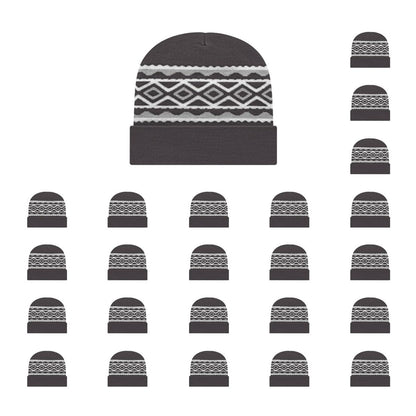 Cap America RKD12 Diamond Pattern Knit Cap with Cuff
