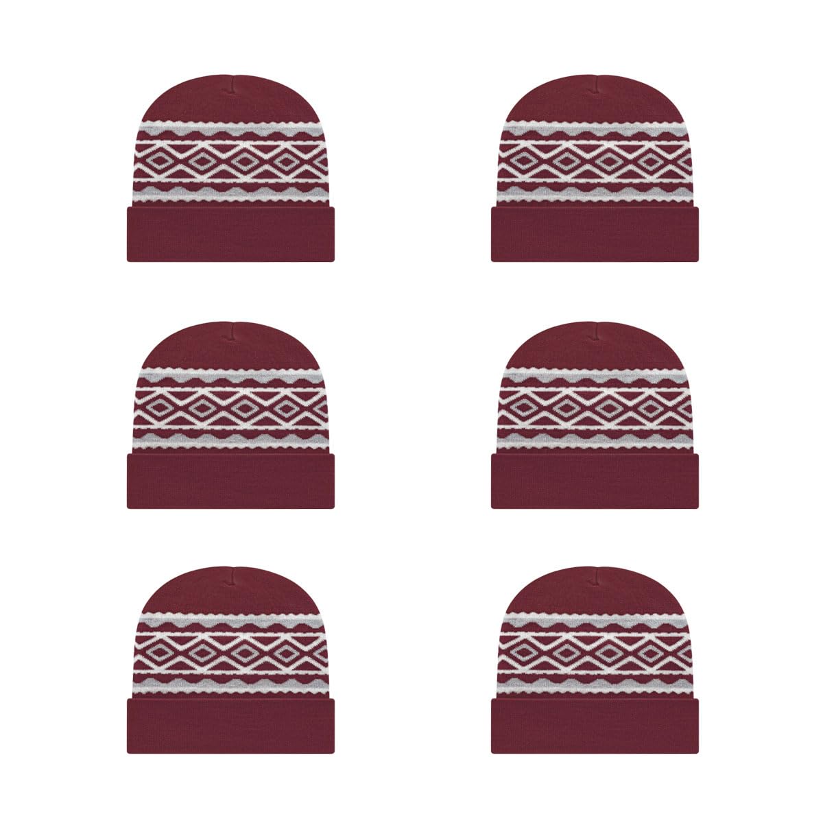 Cap America RKD12 Diamond Pattern Knit Cap with Cuff