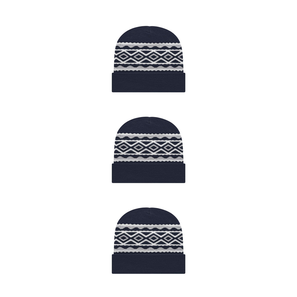 Cap America RKD12 Diamond Pattern Knit Cap with Cuff