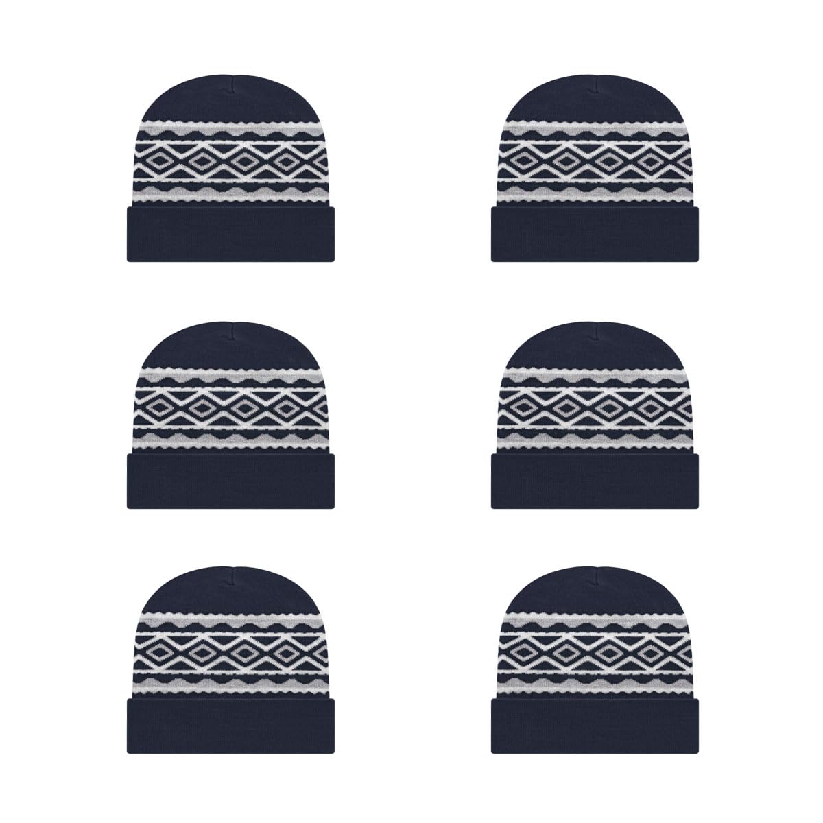 Cap America RKD12 Diamond Pattern Knit Cap with Cuff