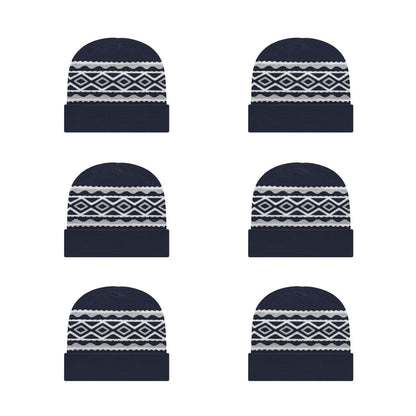 Cap America RKD12 Diamond Pattern Knit Cap with Cuff