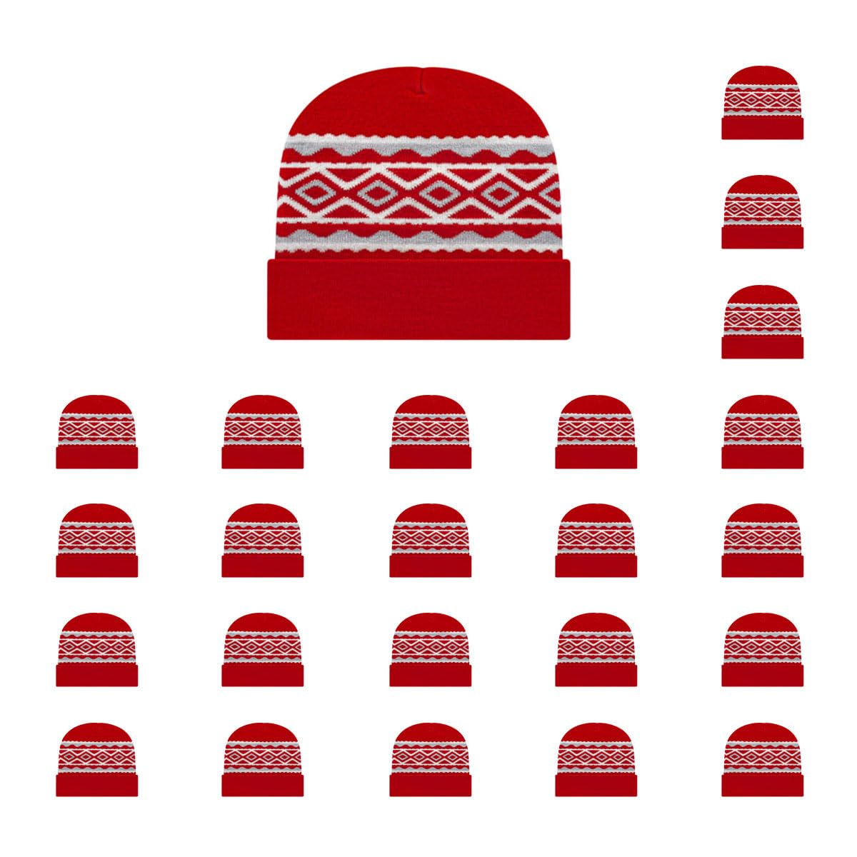 Cap America RKD12 Diamond Pattern Knit Cap with Cuff