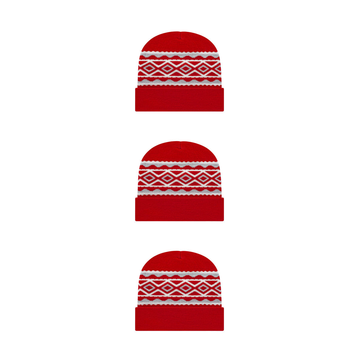 Cap America RKD12 Diamond Pattern Knit Cap with Cuff