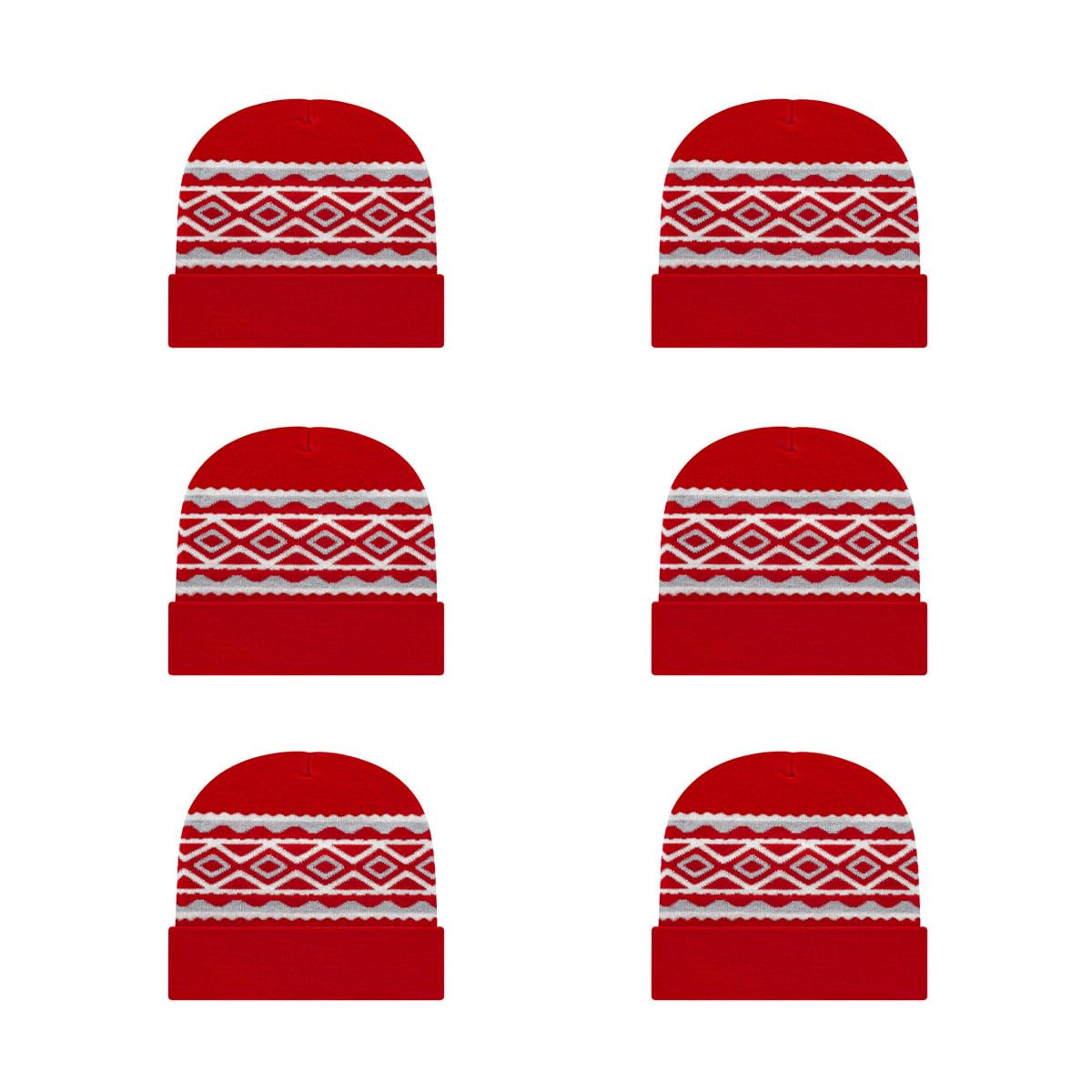 Cap America RKD12 Diamond Pattern Knit Cap with Cuff