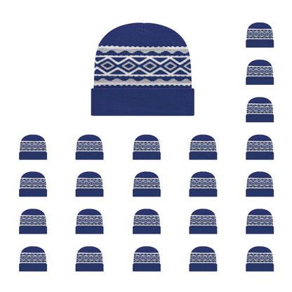 Cap America RKD12 Diamond Pattern Knit Cap with Cuff