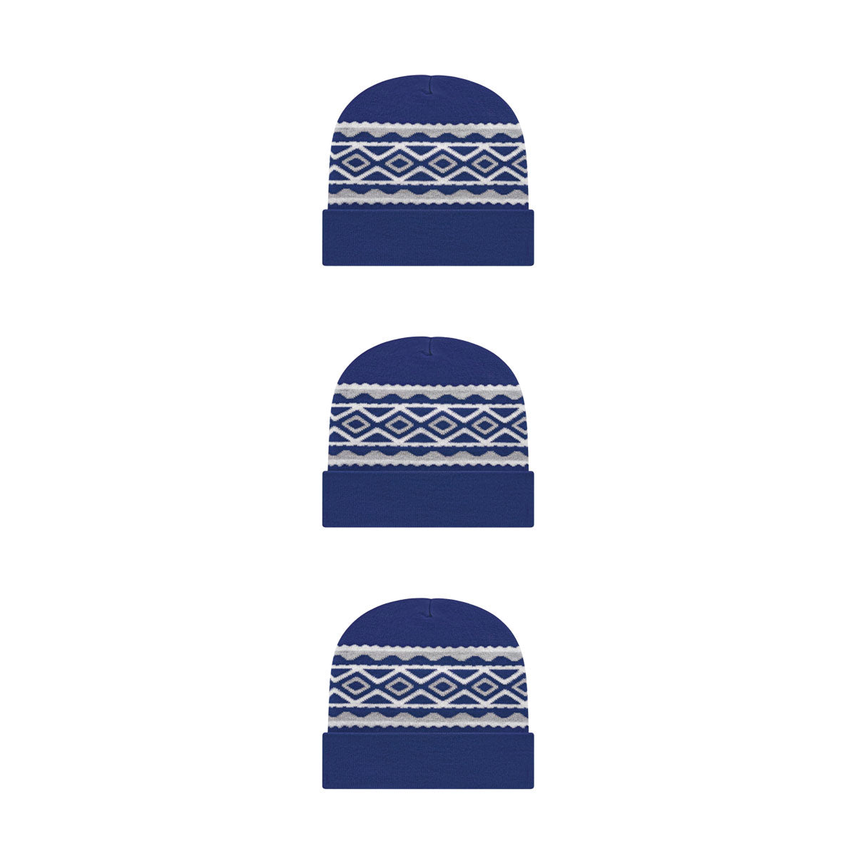 Cap America RKD12 Diamond Pattern Knit Cap with Cuff