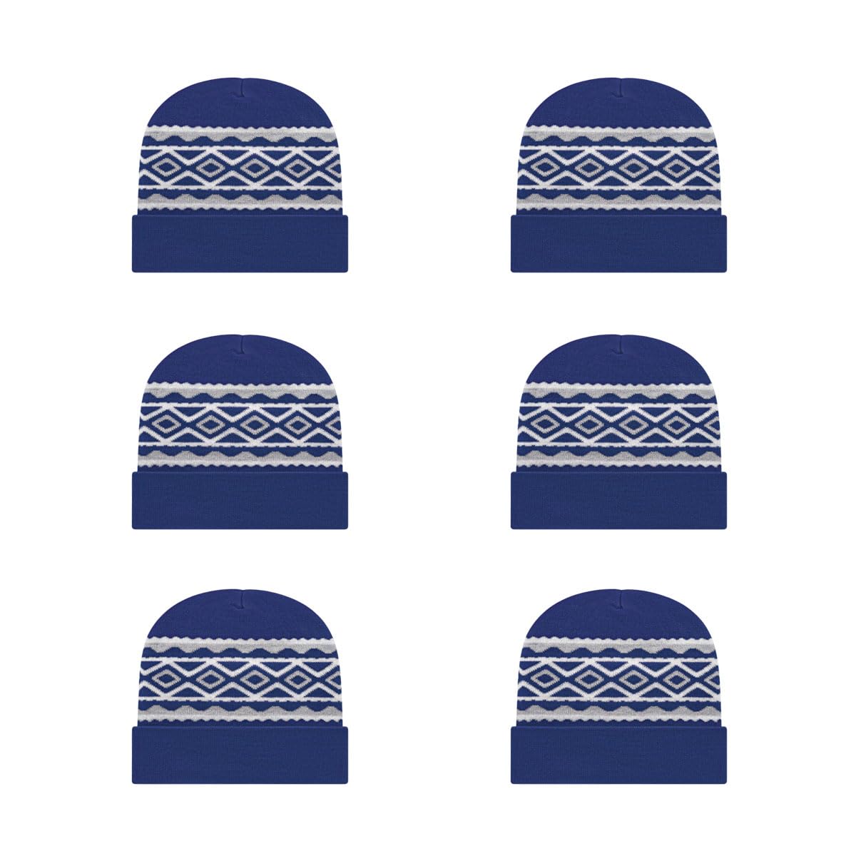 Cap America RKD12 Diamond Pattern Knit Cap with Cuff