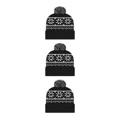 Cap America RKF12 Snowflake Knit Cap with Cuff
