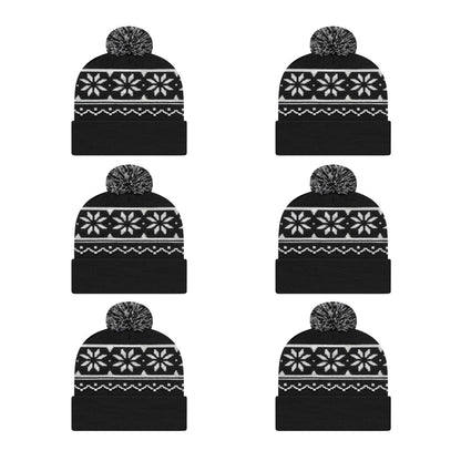 Cap America RKF12 Snowflake Knit Cap with Cuff