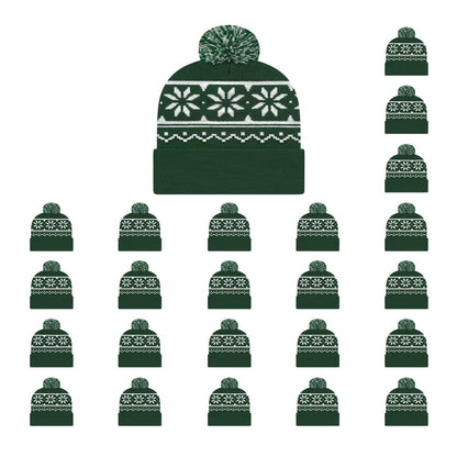 Cap America RKF12 Snowflake Knit Cap with Cuff