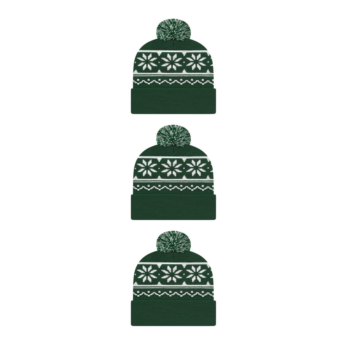 Cap America RKF12 Snowflake Knit Cap with Cuff