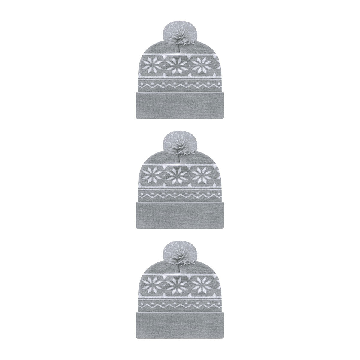 Cap America RKF12 Snowflake Knit Cap with Cuff