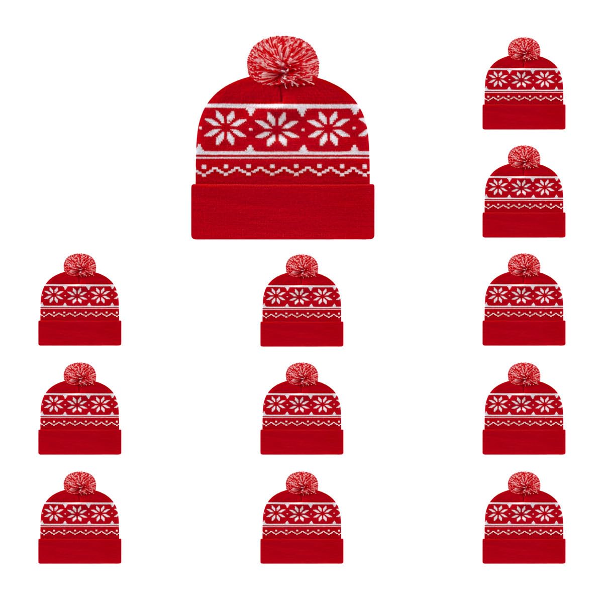 Cap America RKF12 Snowflake Knit Cap with Cuff