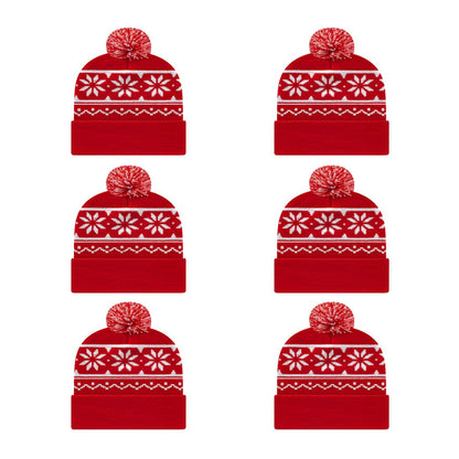 Cap America RKF12 Snowflake Knit Cap with Cuff