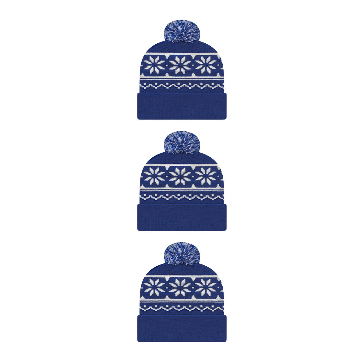 Cap America RKF12 Snowflake Knit Cap with Cuff