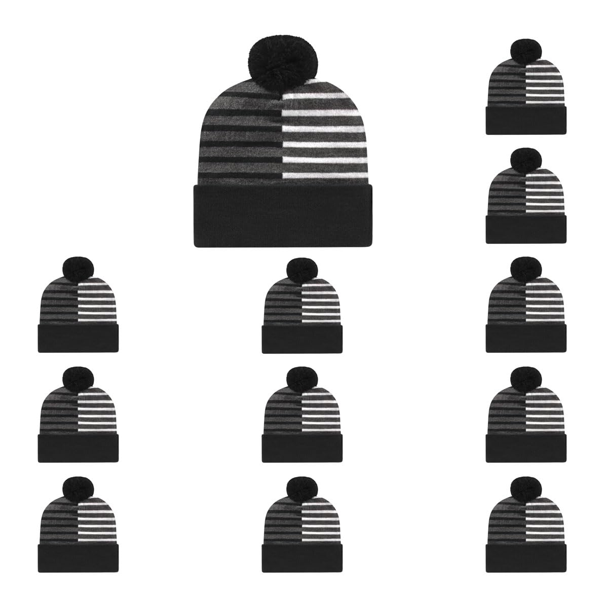 Cap America RKH12 Half Color Knit Cap with Cuff