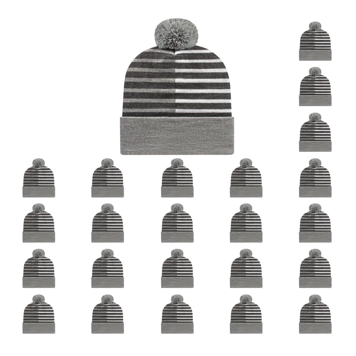 Cap America RKH12 Half Color Knit Cap with Cuff